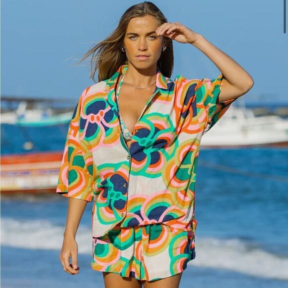 Billabong x Mami Wata Beach Side Woven Top - Picture 1 of 8